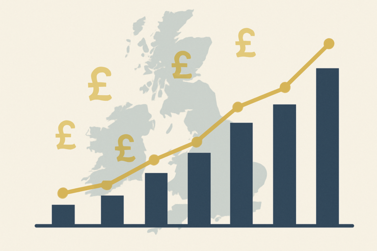 Chart illustrating the UK's £17.5bn gross gambling yield and its 4.4% annual increase